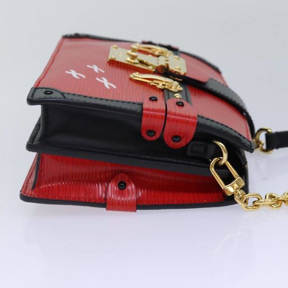 LOUIS VUITTON Epi Trunk Clutch Shoulder Bag Red Black M51697 LV Auth ar12517A - Picture 4 of 16